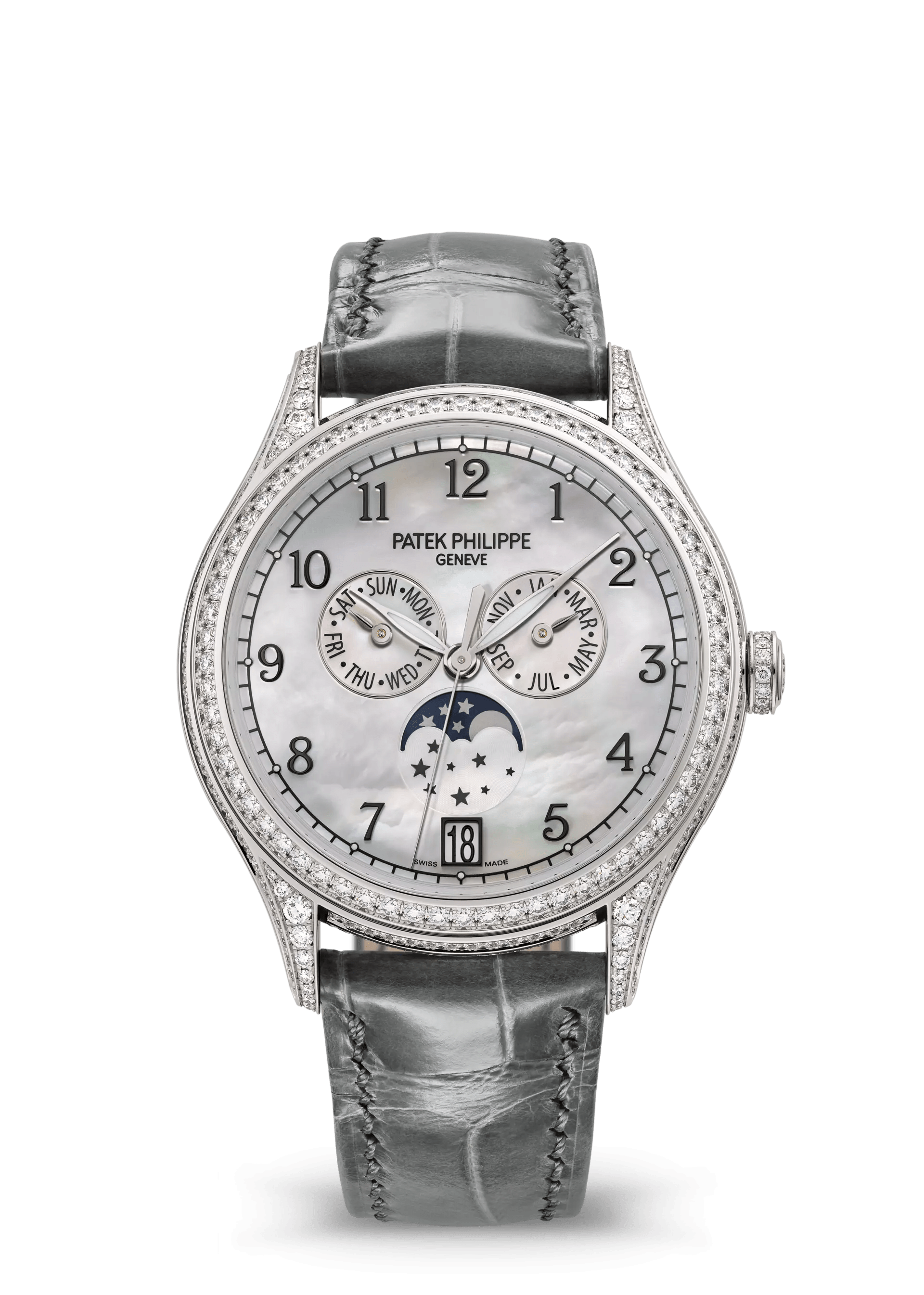 Patek Philippe Annual Calendar 4948 White Gold Black Mother Of Pearl, Referentie 4948G-010