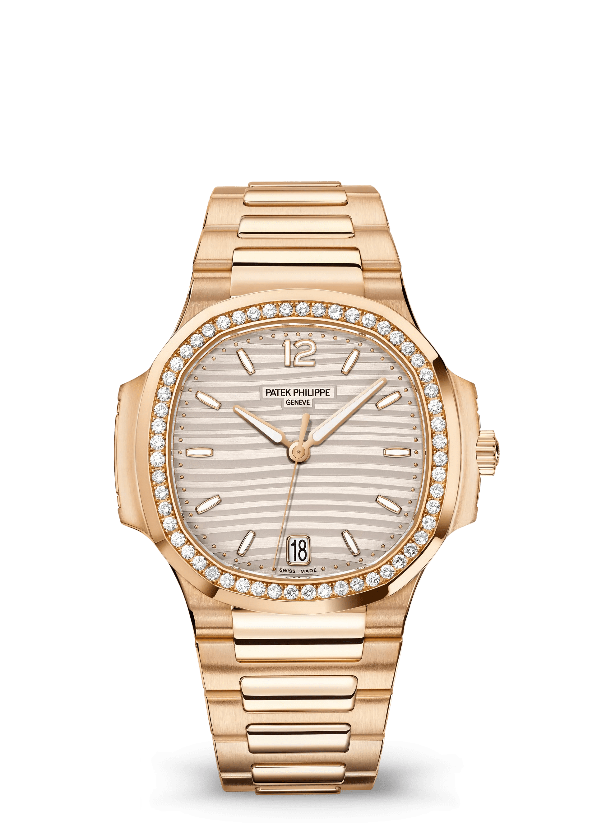 Patek Philippe Nautilus 7118 Rose Gold Silver, Referentie 7118/1200R-001